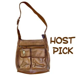 🎉🗝️ FOSSIL leather shoulder bag